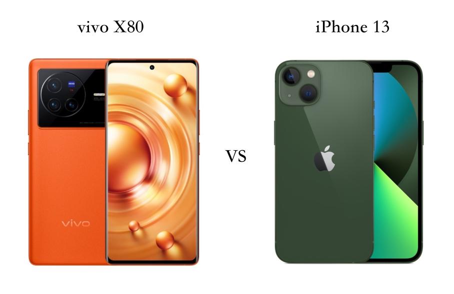 vivo X80 和 iPhone 13对比选择买哪个好（5个点的全面对比，选择vivo X80旗舰手机比较好）