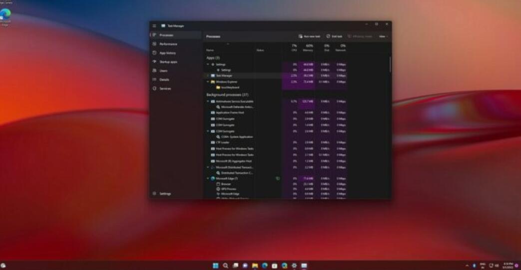 Windows任务管理器做了什么改进（彩色任务管理器上，功能更现代，支持黑暗模式和强调色）