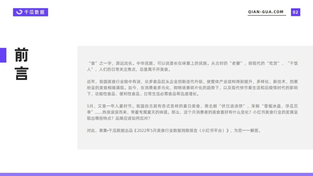 美食市场容量或变化趋势（小红书2022年5月美食行业数据洞察报告）