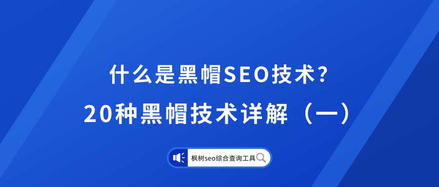 什么是黑帽SEO（seo中常见的黑帽技术）