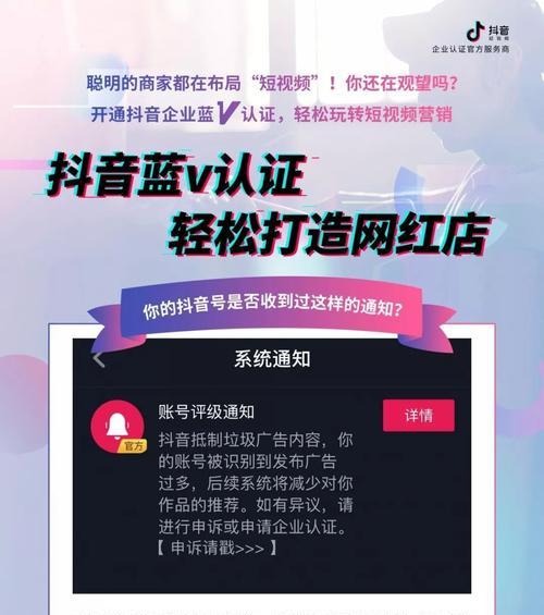 抖音蓝V与企业号有何不同（了解抖音蓝V的功能与优势，提高账号认证及品牌曝光）