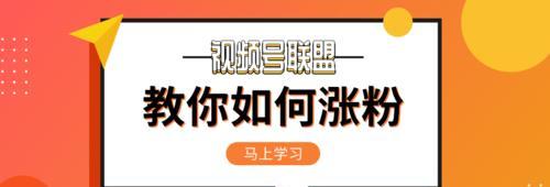 视频号快速涨粉攻略（用这8个方法带你轻松获得更多的关注）