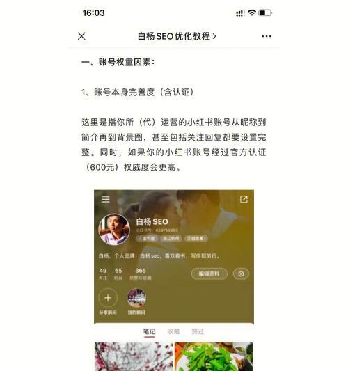 小红书账号养成指南（提高账号权重，从而获得更多曝光和粉丝！）