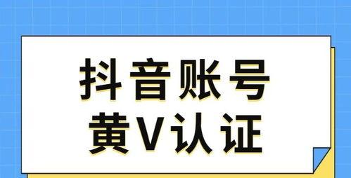 抖音可否认证多个黄V（探究抖音黄V认证规则）