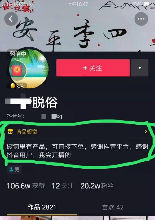 抖音极速版商品橱窗开通攻略（一步步教你打造属于自己的电商平台）