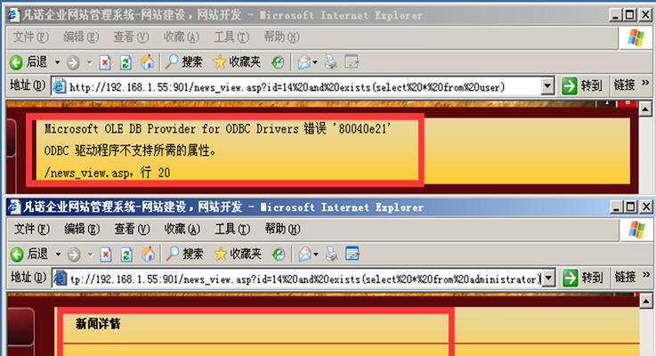 如何检测网站是否存在注入漏洞（从SQL注入到XSS漏洞，掌握网站安全攻防关键技巧）