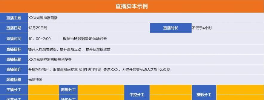 如何写好抖音直播脚本（15个段落详解抖音直播脚本撰写技巧）