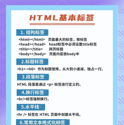 HTML基础标记有哪些？如何正确使用它们？