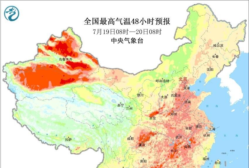 新一轮强降雨中心已确定！7月19号~21号天气预报，主要分布如下