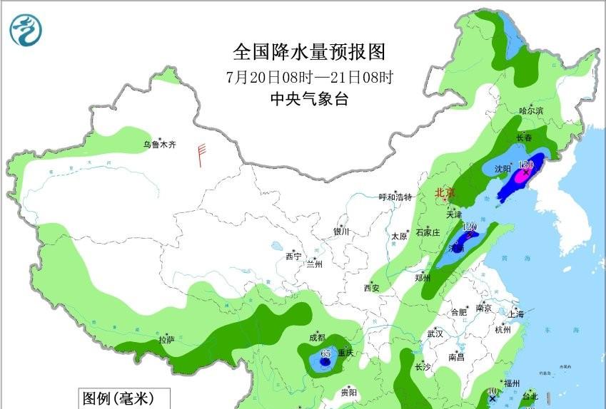 新一轮强降雨中心已确定！7月19号~21号天气预报，主要分布如下