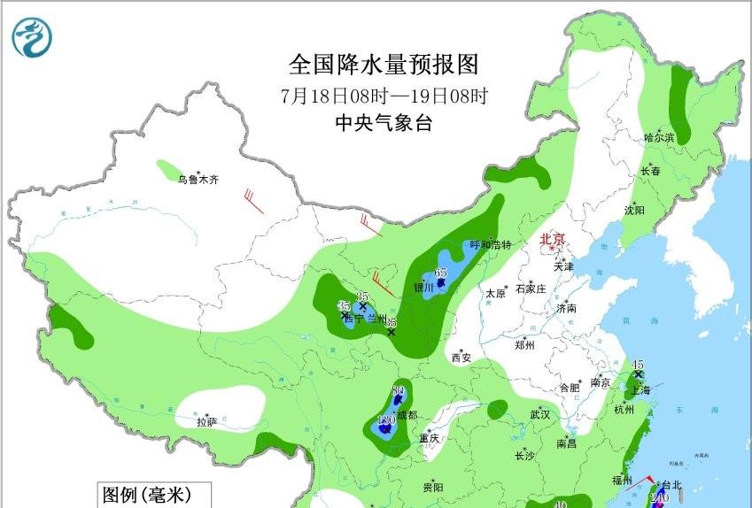 新一轮强降雨中心已确定！7月19号~21号天气预报，主要分布如下