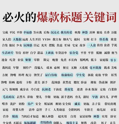 淘宝标题应该包含哪些关键词？如何选择有效的关键词？