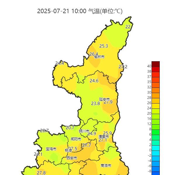 陕西省！今天7月21号，新一轮降雨中心已定，大雨暴雨分布如下！