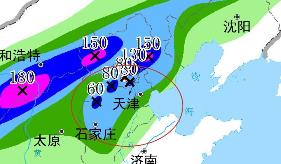 河北省！明天7月25号，新一轮降雨中心已定，暴雨大暴雨分布如下