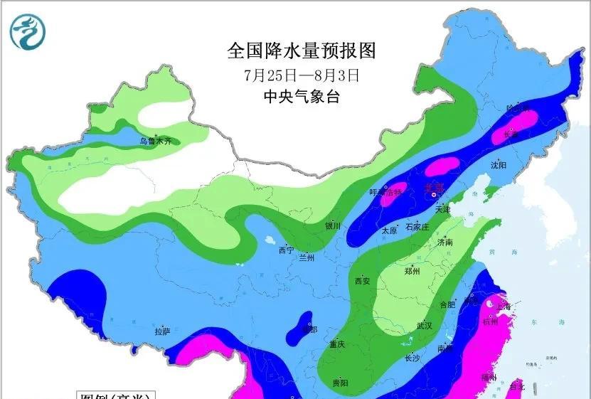 本轮降雨形势已转变，高温和降雨同步发展，具体分布如下地区