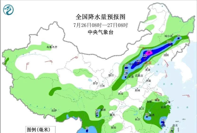 本轮降雨形势已转变，高温和降雨同步发展，具体分布如下地区