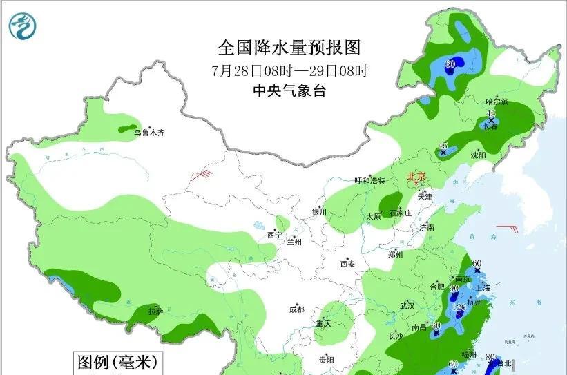 本轮降雨形势已转变，高温和降雨同步发展，具体分布如下地区