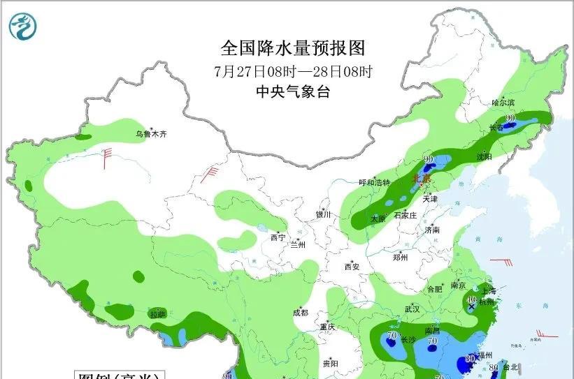 本轮降雨形势已转变，高温和降雨同步发展，具体分布如下地区