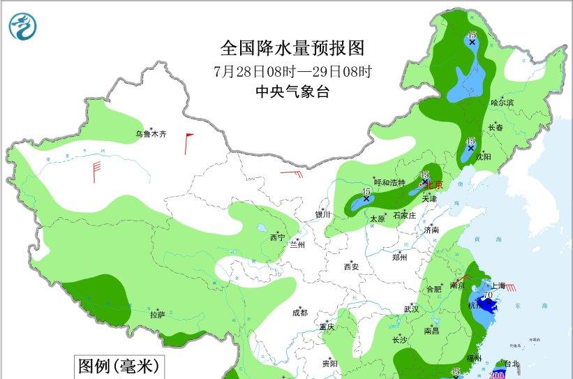 新一轮强降雨范围已定！今天夜间至7月28日天气，暴雨分布如下