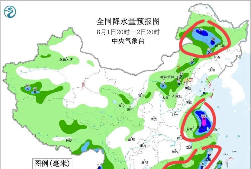 新一轮强降雨范围已定！今天夜间至8月3号天气，大雨暴雨如下