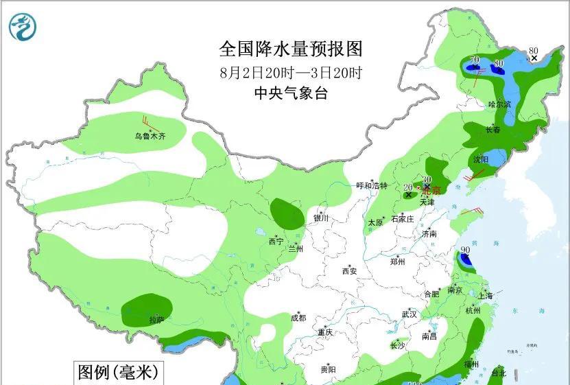 新一轮强降雨范围已定！今天夜间至8月3号天气，大雨暴雨如下