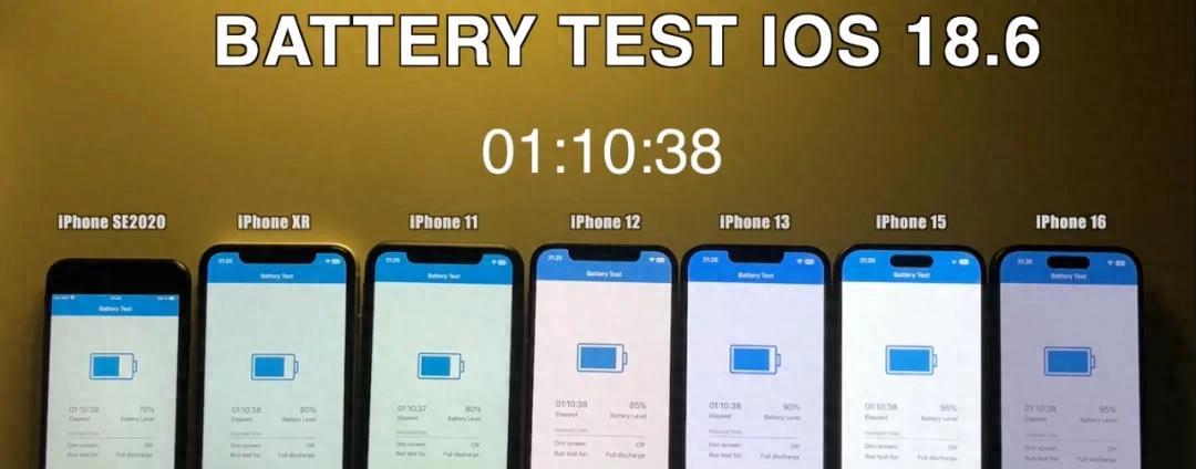 续航时间大幅提升？iOS18.6正式版续航测试结果来了！