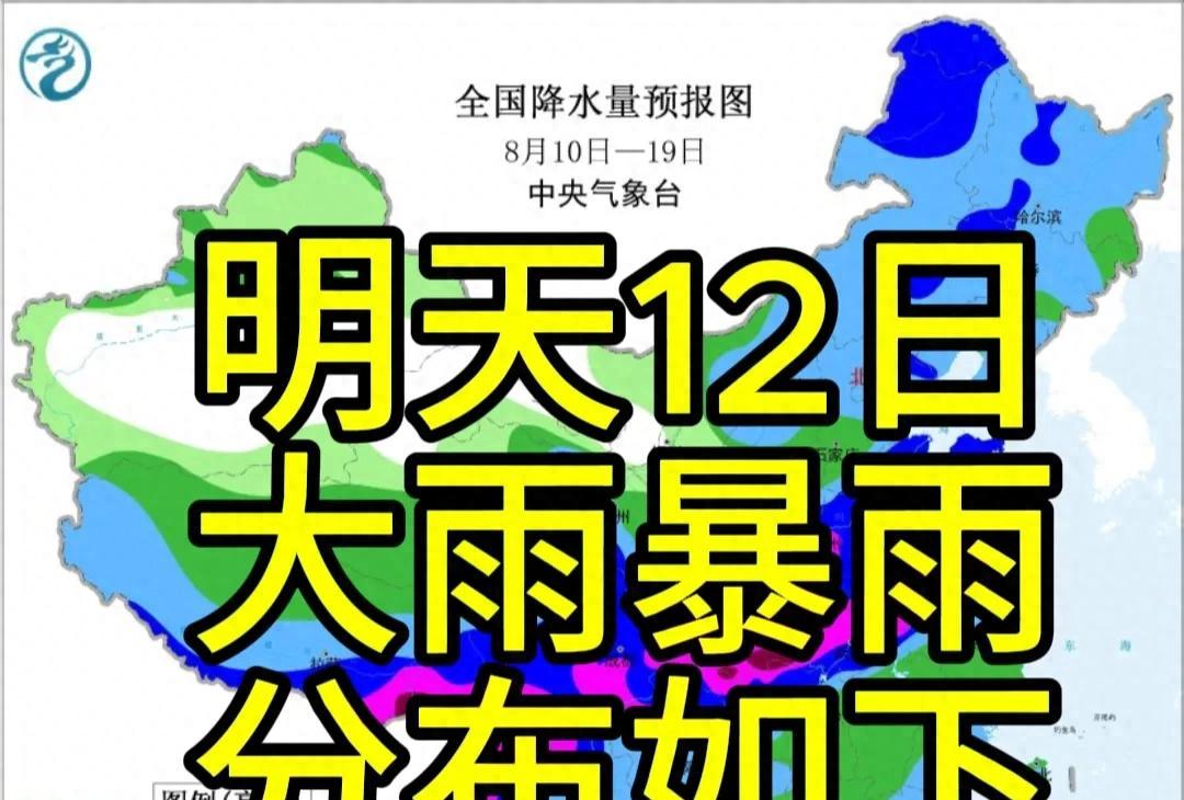 新一轮强降雨中心已定！今天夜间至8月12日天气，暴雨分布如下
